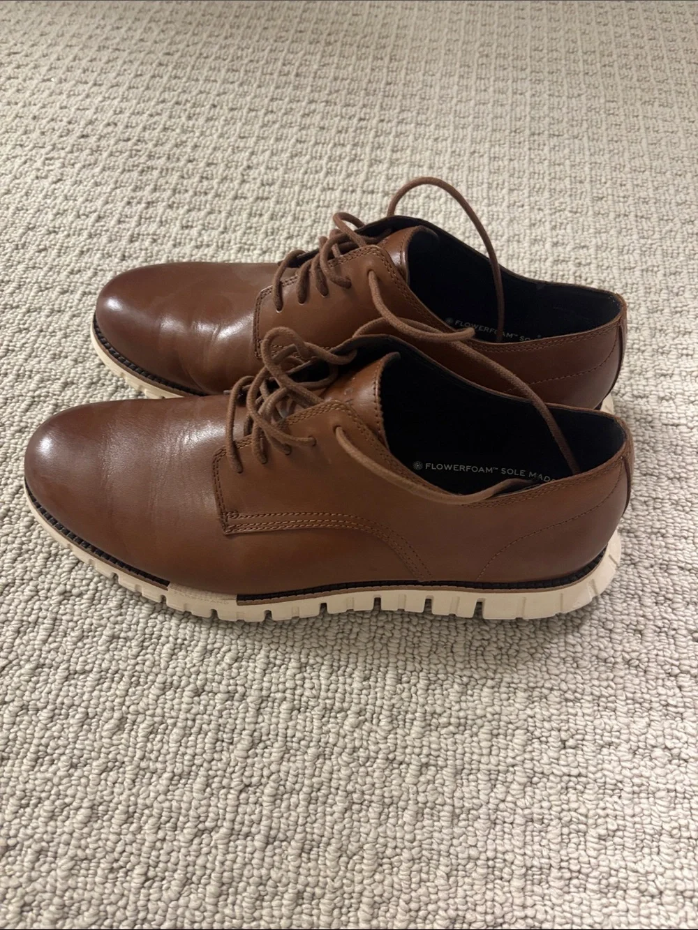 Men's Brown Leather Shoes - Casual Dress Lace-Ups